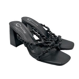 Tru Comfort Foam Insole Black Strappy Block Heels Size 9.5 New without tags!